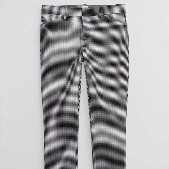 Gap Skinny Ankle Pants Houndstooth Black White Size 2 - Picture 1 of 7